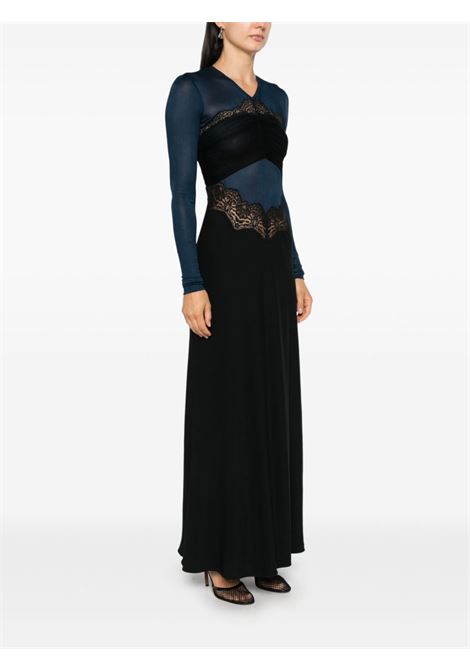 Black and blue lace-detailed maxi dress Christopher Esber - women CHRISTOPHER ESBER | 24033117BLBLK